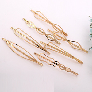 Épingle à cheveux ondulée dorée 5,5 cm, pince à cheveux de haute qualité, accessoire de bijouterie pour usage quotidien - Product Image 2