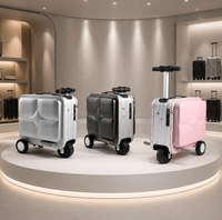 Valise électrique à roulettes avec cadre en aluminium, alimentée par batterie, pour les voyages, fabriquée en Chine