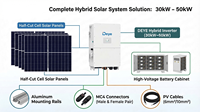 Kit complet de système solaire 50 kW version US, triphasé 208 V, système de stockage d'énergie commercial avec panneaux solaires et batterie
