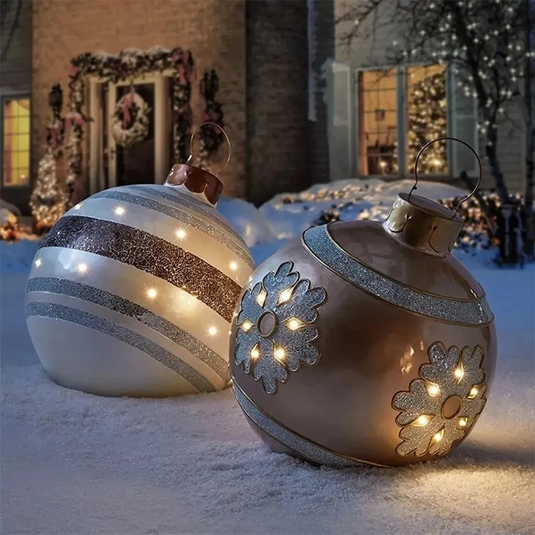 Bolas inflables navideñas para el hogar, globos inflables de Pvc para exterior, decoraciones, regalo de Navidad, nuevo diseño