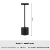 Lampe de table créative en forme de UFO, verre à vin, lampe de nuit rechargeable en aluminium, lumière d'ambiance pour restaurant/bar, chevet