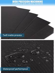 Panel de Fibra de Carbono SHENYU 1000x1000mm, Tejido Plano Brillante, Ligero, Mecanizado por CNC para Aeronaves - Product Image 4