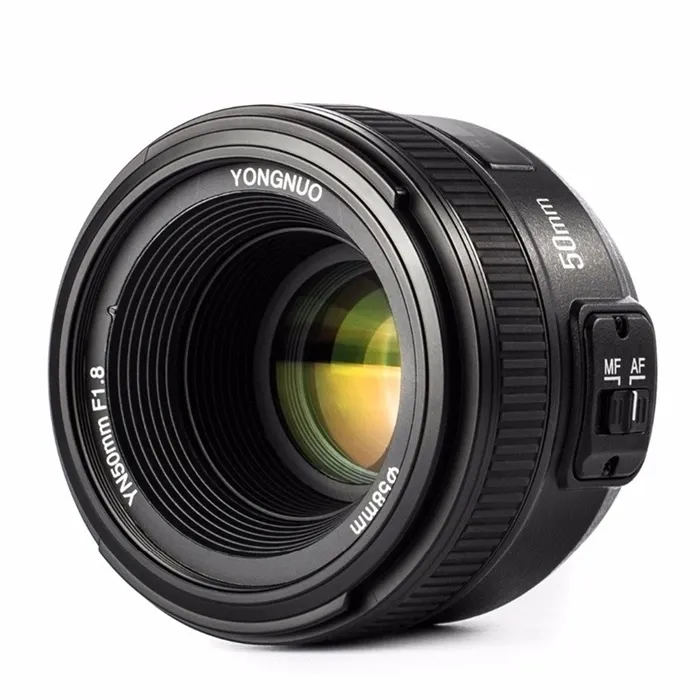 YONGNUO-lente de cámara DSLR YN50mm F1.8, enfoque automático de gran apertura para D800 D300 D700 D3200 D3300 D5100 D5200 D5300