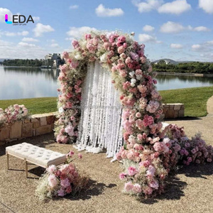 Arco Floral <span class=keywords><strong>para</strong></span> Bodas en Interiores y Exteriores LEDA, Fondo <span class=keywords><strong>para</strong></span> Boda, Arco de <span class=keywords><strong>Flores</strong></span> Rosa de Doble Cara, Decoración con Camino de <span class=keywords><strong>Flores</strong></span> - Product Image 1