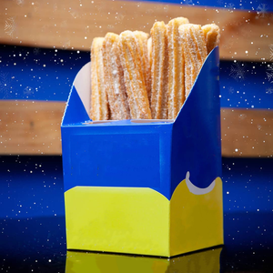 Caja de Embalaje para Churros y <span class=keywords><strong>Sushi</strong></span> Biodegradable y Ecológica con Logotipo Personalizado, con Soporte para Salsas, Recubrimiento UV, Materiales Reciclados, Tamaño Personalizado - Product Image 5