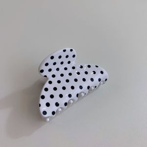 Solid Color Black White Polka Dot 6cm Acetate Hair Clip Women Elegant Half Hair Claw Girl Style Red <strong>Navy</strong> Blue Hair <strong>Accessory</strong> - Product Image 6