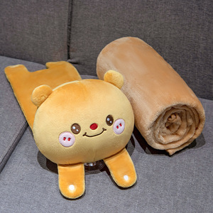 Vente chaude Couverture de dessin animé Couverture enroulable tridimensionnelle Couverture en peluche en polaire pour la pause déjeuner au bureau - Product Image 2