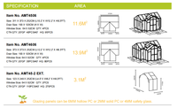 Kits de serres en verre de qualité supérieure BIY / Serre en aluminium pour jardin extérieur et cour