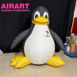Pingüino inflable bonito Popular de 2 metros de altura para decoración de eventos de <span class=keywords><strong>Ocean</strong></span> Park pingüino personalizable con logotipo - Product Image 4