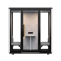 Cabine de bureau modulaire portable Comine, insonorisée et acoustique, pour hôtel et entrepôt, environnements de travail flexibles