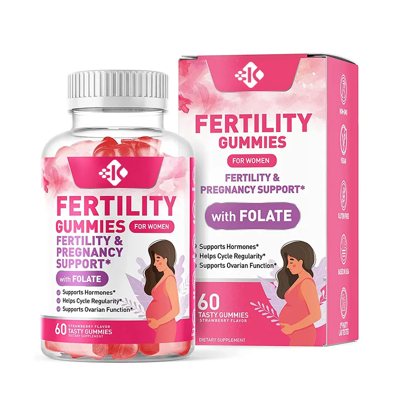 OEM khả năng sinh sản trước khi sinh Vitamin Gummy bổ sung với inositol vitamin B6 folate khả năng sinh sản Gummies hỗ trợ khỏe mạnh mang thai