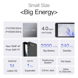 Mini Teléfono Inteligente Q9 Android 14, Pantalla HD de 4.0 Pulgadas, Mini Teléfono Móvil con CPU Octa Core, CDMA y LTE - Product Image 5