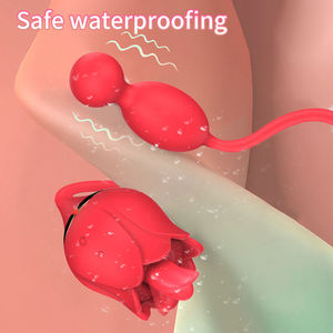 Vibratore a forma <span class=keywords><strong>di</strong></span> lingua con doppio stimolatore a proiettile per <span class=keywords><strong>il</strong></span> punto G in silicone - un sex toy per adulti per la masturbazione femminile. - Product Image 4