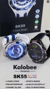 SK55 Nuovo Smartwatch 5 per Uomo e Donna, Alta Qualità, 3 Cinturini, Schermo AMOLED 1.53, Impermeabile IP68, Chiamate BT, Kalobee - Product Image 4