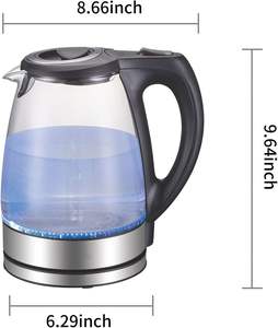 กาต้มน้ำแก้วใสแบบหมุนได้ 360 องศา พร้อมระบบปิดอัตโนมัติ ขนาด 2 ลิตร สแตนเลสอย่างดี รุ่นใหม่ ขายส่ง - Product Image 4