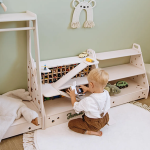 Personalizzato vivaio giocattolo auto parcheggio in legno giocattolo auto con rampa bambino ragazzo regalo di compleanno auto giocattolo legno <span class=keywords><strong>mensola</strong></span> di stoccaggio - Product Image 3