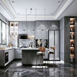 Gabinetes de <span class=keywords><strong>Cocina</strong></span> Personalizados de Estilo Europeo Premium BALOM, Isla Central Moderna de Mármol, <span class=keywords><strong>Armario</strong></span> de <span class=keywords><strong>Cocina</strong></span> para el Hogar - Product Image 3