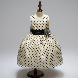 Nouvelle arrivée 2020 Robe d'été pour fille princesse Classique <span class=keywords><strong>blanc</strong></span> noir à <span class=keywords><strong>pois</strong></span> Robes de danse pour petite fille Robes <span class=keywords><strong>tutu</strong></span> - Product Image 3