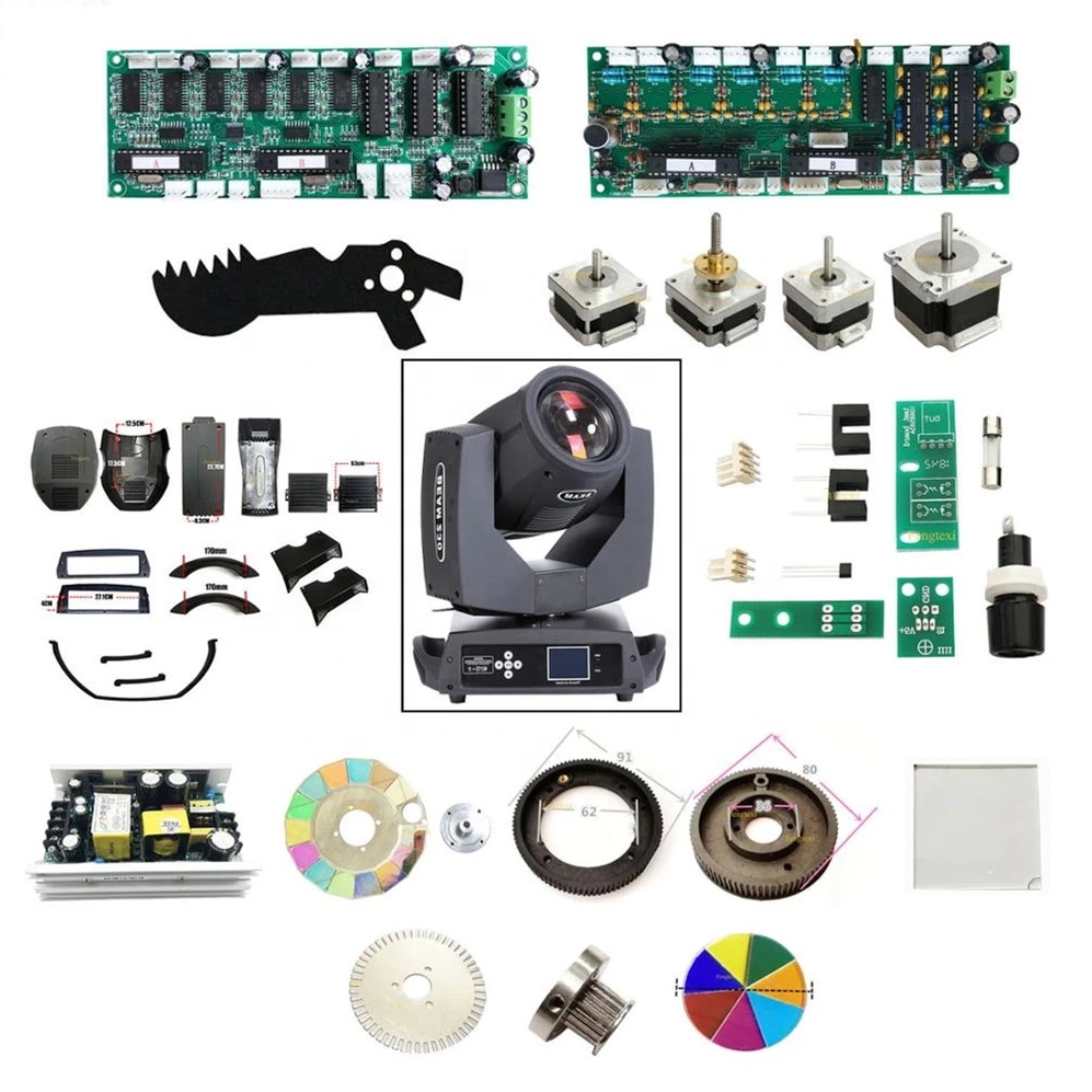 Dmx fonte de alimentação, peças da luz do palco led acessórios de iluminação motor de cabeça de movimento para luz de feixe de movimento