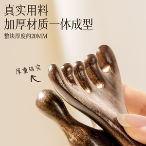 Golden Sandalwood Scalp Massage Comb 8-17cm Five Claw Design For Head Neck Facial Massage - Product Image 4