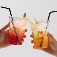 Vasos Desechables de Plástico PET Transparente con Tapa, Certificados para Alimentos, Personalizables con Logotipo Impreso Digitalmente, de Pared Simple y Acanalados, de Awesomepacking