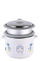 Mini-cuiseur à riz électrique automatique en plastique avec cuve intérieure antiadhésive en alliage d'aluminium, design portable pour usage en cuisine d'hôtel et en usine