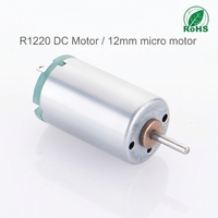 Motor DC Mikro RF-1220 6V 12000RPM 12mm, Motor Mini Brushless untuk Mobil RC, Robot, Kipas, Kincir Angin, Generator, Kit STEM