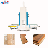 Production de panneaux muraux en mélamine, panneaux muraux en PVC imperméables, chaîne de convoyage automatique, machine à presser le bois à froid