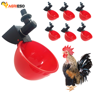 AGRIESO automatico bevitori di pollame e alimentatori per pollo piccione di <span class=keywords><strong>quaglia</strong></span> tazza di arancia/blu/giallo/rosso per gli animali di pollame - Product Image 4