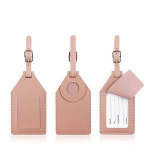 Solid Color PU Luggage <b>Tag</b> Anti-Lost Fashion <b>Name</b> <b>Tag</b> Letter Pattern Boarding Pass-Cheap Accessory - Product Image 2