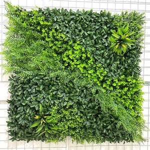Space Saving Artificial Vertical Garden <b>Wall</b> <b>Panel</b> Realistic Foliage For Balcony Garden Outdoor Decoration - Product Image 3