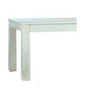 โต๊ะอาหารไม้สีขาวทรงสี่เหลี่ยมผืนผ้าทันสมัย ขนาดหน้าโต๊ะ 84 นิ้ว สำหรับห้องรับประทานอาหาร - Product Image 3