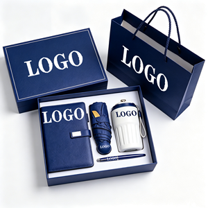 Coffret cadeau promotionnel personnalisé ODM OEM, bloc-notes en cuir A5 avec stylo, tasse, parapluie, coffret cadeau pour kit de bienvenue des nouveaux employés - Product Image 3