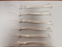 En gros, Dragonne de poignet courte en nylon blanche, de haute qualité, durable et écologique, pour haut-parleur, bâton lumineux, bouteille d'eau, talkie-walkie