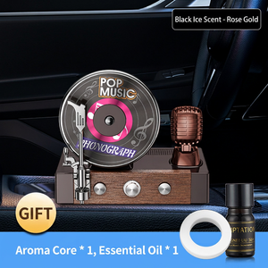 Solar Powered Phonograph Car Fragrance <b>Holder</b> Air Purifier Plastic Natural Evaporation for Seating Modern Style - Product Image 4