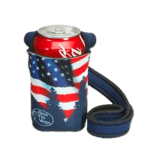 Made Neoprene Can Cooler Bag Can Kooozie With Neck Strap