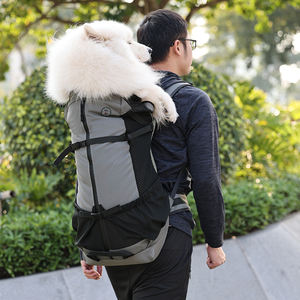 Lüks büyük köpek sırt çantası taşıyıcı nefes örgü <span class=keywords><strong>Pet</strong></span> malzemeleri bisiklet ve motosiklet seyahat için - Product Image 3