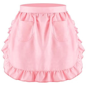 Grembiuli Bianchi Beckon da Donna con Tasche, Grembiule da Cucina per Cameriera, Grembiule Vintage con Balze, Costume Carino - Product Image 4