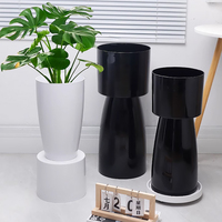 Pots à fleurs en plastique modernes de haute qualité pour l'intérieur et l'extérieur, décoration de la maison, pots à bonsaï en plastique, grands pots à plantes