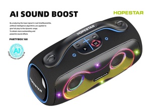 מערכת קריוקי ניידת Hopestar Party168 עם רמקול 400W עוצמתי, עמיד למים, תאורת RGB ומיקרופון אלחוטי - Product Image 4