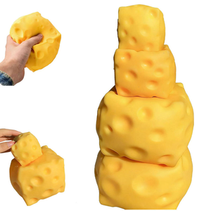 Wholesale TPR Jumbo <b>Squishy</b> Cheese Toy Soft Sensory Funny Slow Rising Hamburger Mochi <b>Squishy</b> Toys Party Favors - Product Image 5