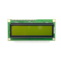 Modul Layar LCD WG14432B 14432 Dot Matrix Latar Belakang Kuning-Hijau dengan Karakter Hitam
