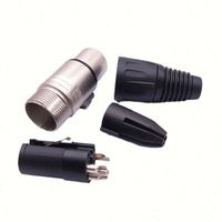 Connecteur XLR 4 broches femelle pour microphone, prise Speakon 4 broches femelle, connecteur XLR4, connecteur Speakon 4 broches en métal, vente chaude