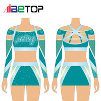 Prix usine OEM Conception sublimée Offre Spéciale Uniformes de pom-pom girl à manches longues Cheer Sports Team Wear