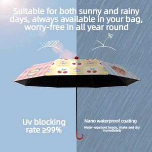 Factory OEM Custom Logo UV Protection Waterproof 8 Rib Cartoon Kids Hook Handle <b>Umbrella</b> for School and <b>Outdoor</b> Use - Product Image 3