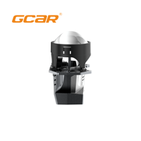 Lente de Proyector Bi-LED de 2.5 Pulgadas, 75W de Alta Potencia, TIR Prism GCAR R5 Ultra, 6000K, Chips LED Dobles, para Reequipamiento de Faros Delanteros de Automóviles