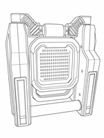 Projecteur LED portable robuste et pliable 3000LM sans fil avec support télescopique, mode lumière froide, pour atelier, rénovation et maintenance