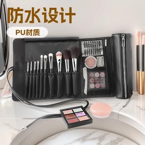 Sac à pinceaux de maquillage Qi Hui, noir, cylindrique, portable, pour artistes, avec fermeture magnétique et fonctionnalités 4 en 1 - Product Image 5