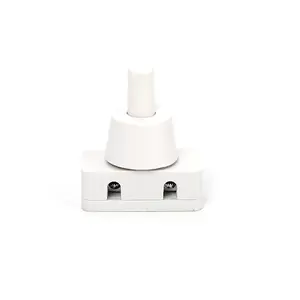 10mm blanco ON-OFF plástico 2A 250VAC interruptor de botón de enganche para refrigerador o lámpara de escritorio