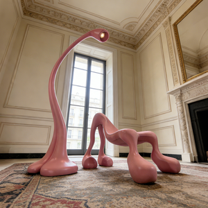 Sillón Abstracto Rosa con Diseño de Monstruo, Escultura Artística, Asiento Estético, Diseño Interior Nórdico Moderno, Muebles Minimalistas de Lujo - Product Image 2